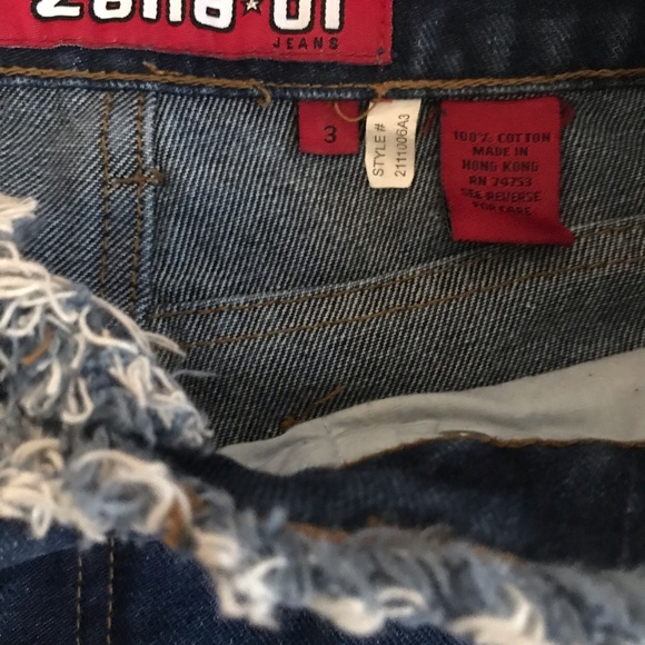 Vintage ZanaDi Patchwork frayed Denim Jean's size 3 - Picture 3 of 10